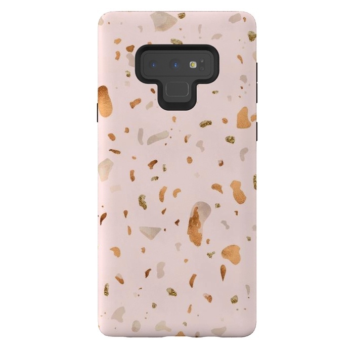 Galaxy Note 9 StrongFit Pink terrazzo with gold and copper spots by  Utart