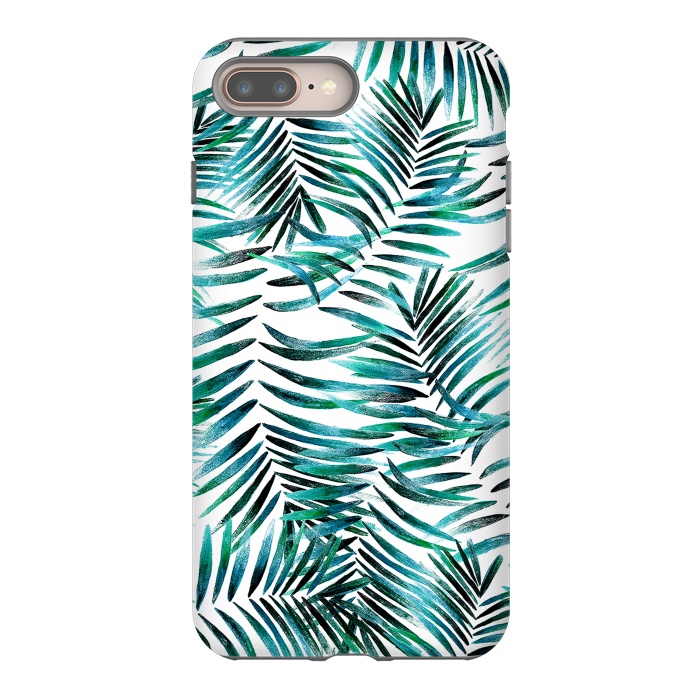 iPhone 7 plus StrongFit Brushed tropical palm leaves by Oana 