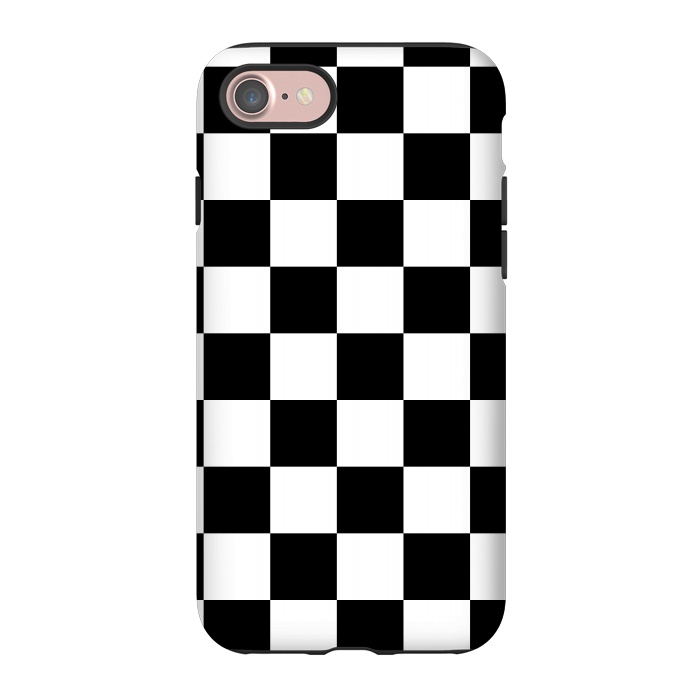 iPhone 7 StrongFit black and white checkered  by TMSarts