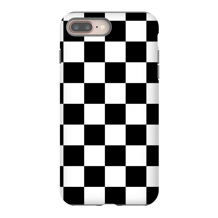 iPhone 7 plus StrongFit black and white checkered  by TMSarts