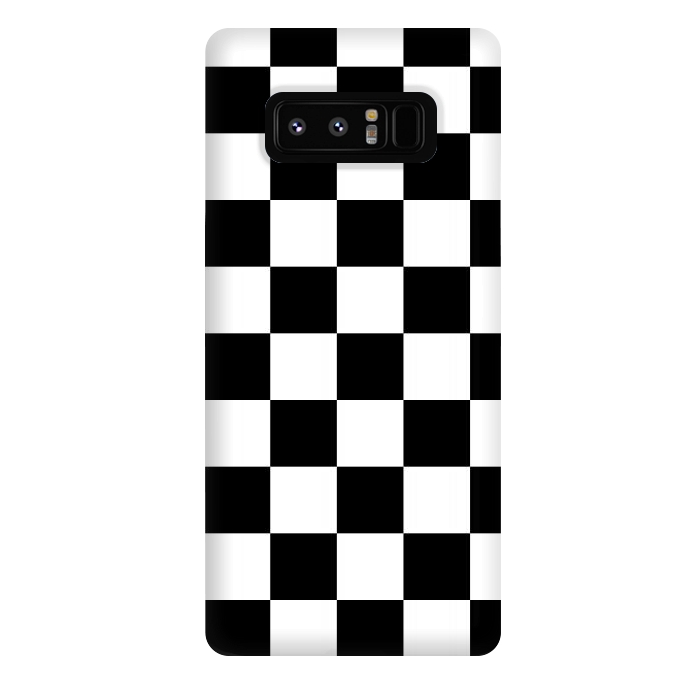 Galaxy Note 8 StrongFit black and white checkered  by TMSarts