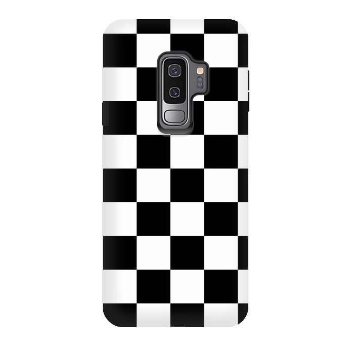 Galaxy S9 plus StrongFit black and white checkered  by TMSarts