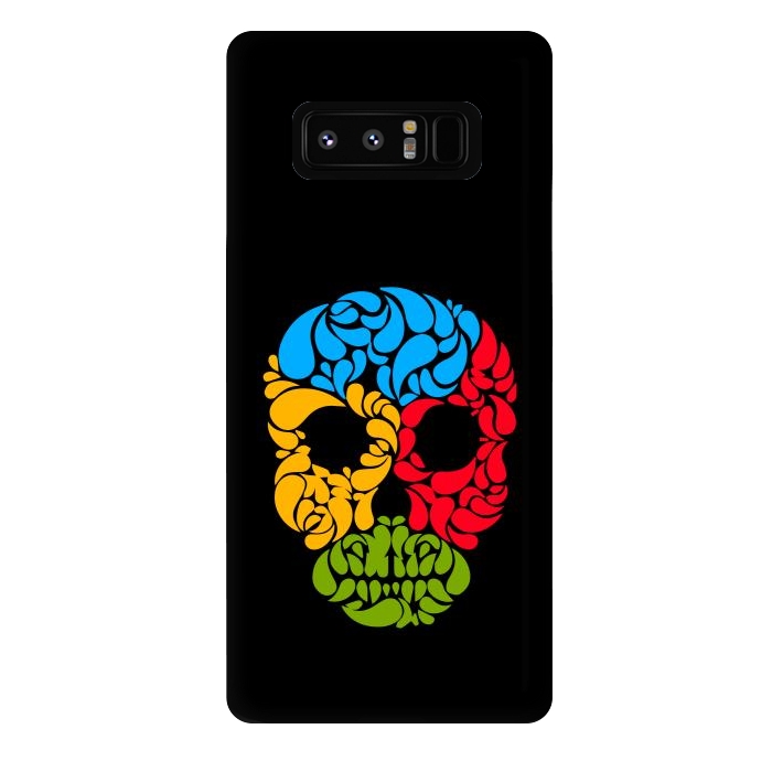 Galaxy Note 8 StrongFit floral skull art by TMSarts