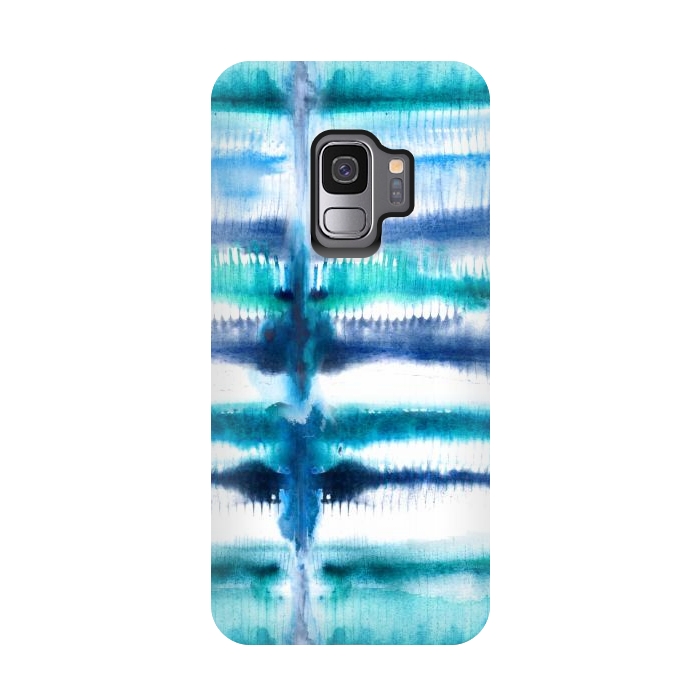 Galaxy S9 StrongFit Shibori Stripes by gingerlique