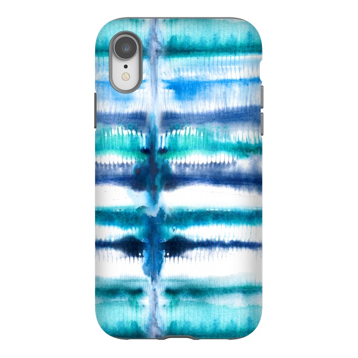iPhone Xr StrongFit Shibori Stripes by gingerlique