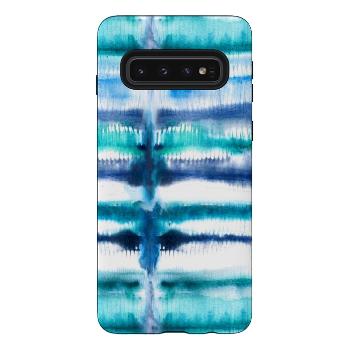 Galaxy S10 StrongFit Shibori Stripes by gingerlique