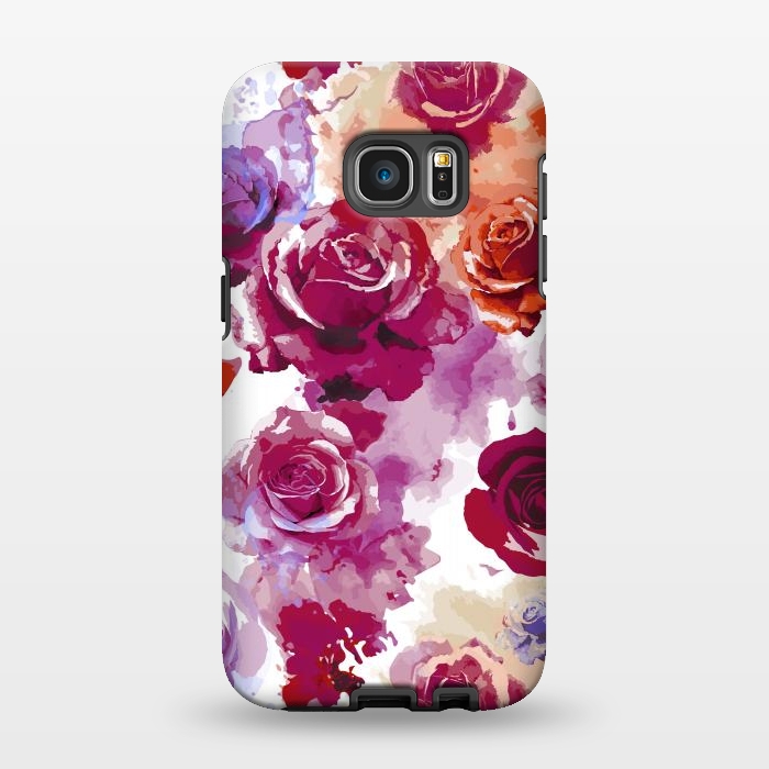Galaxy S7 EDGE StrongFit Watercolor Roses 2 by Bledi