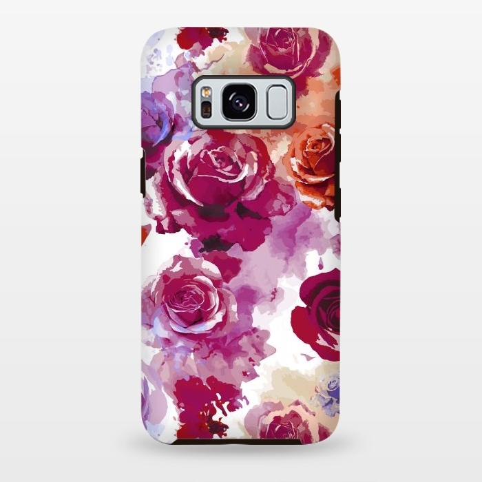 Galaxy S8 plus StrongFit Watercolor Roses 2 by Bledi