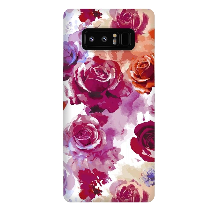 Galaxy Note 8 StrongFit Watercolor Roses 2 by Bledi