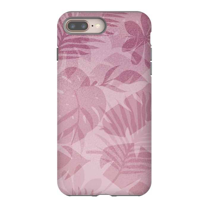iPhone 7 plus StrongFit Blush Tropical Leaves by Andrea Haase