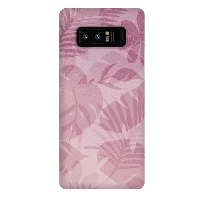 Galaxy Note 8 StrongFit Blush Tropical Leaves by Andrea Haase