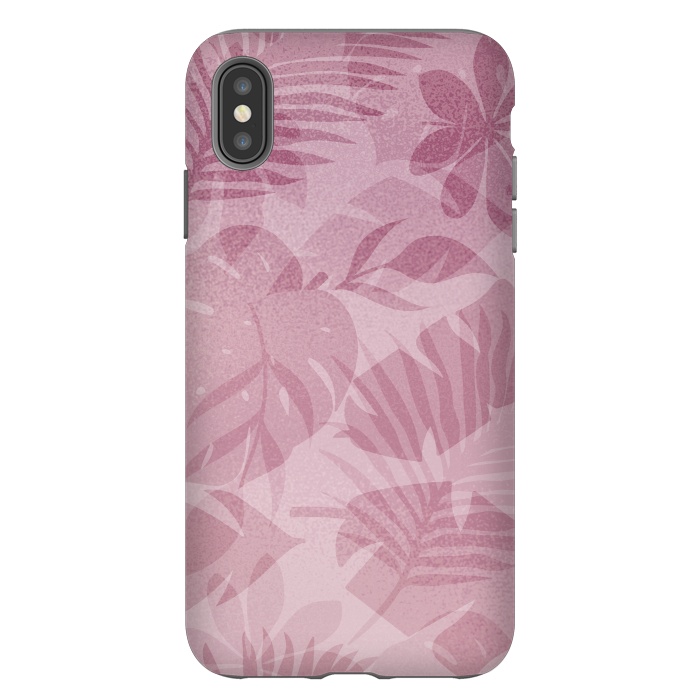 iPhone Xs Max StrongFit Blush Tropical Leaves by Andrea Haase