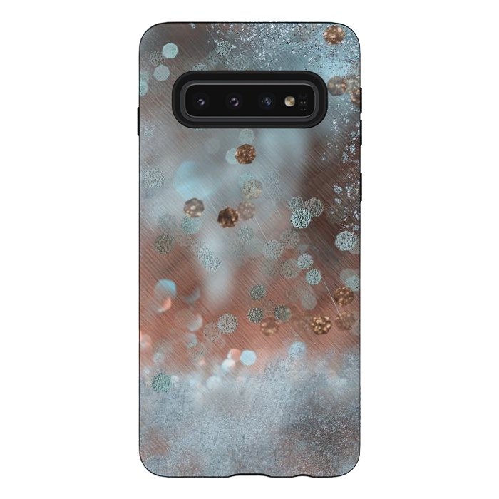 Galaxy S10 StrongFit Copper Teal Glamour by Andrea Haase