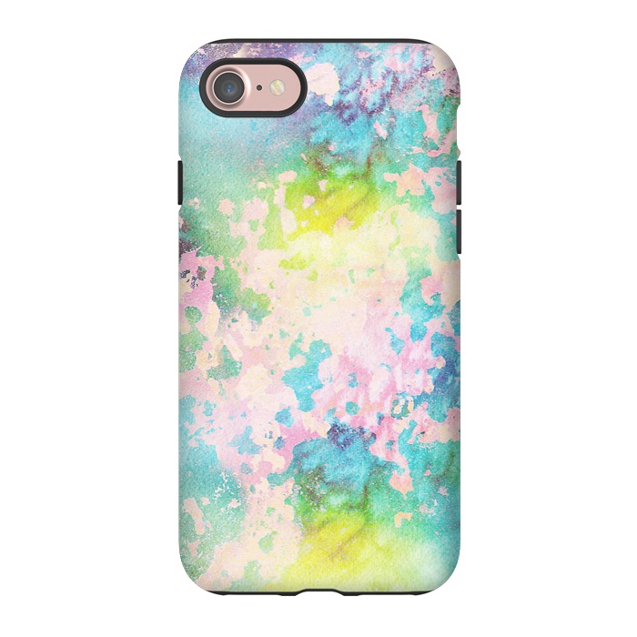 iPhone 7 StrongFit Colorful watercolor painted wall by Oana 