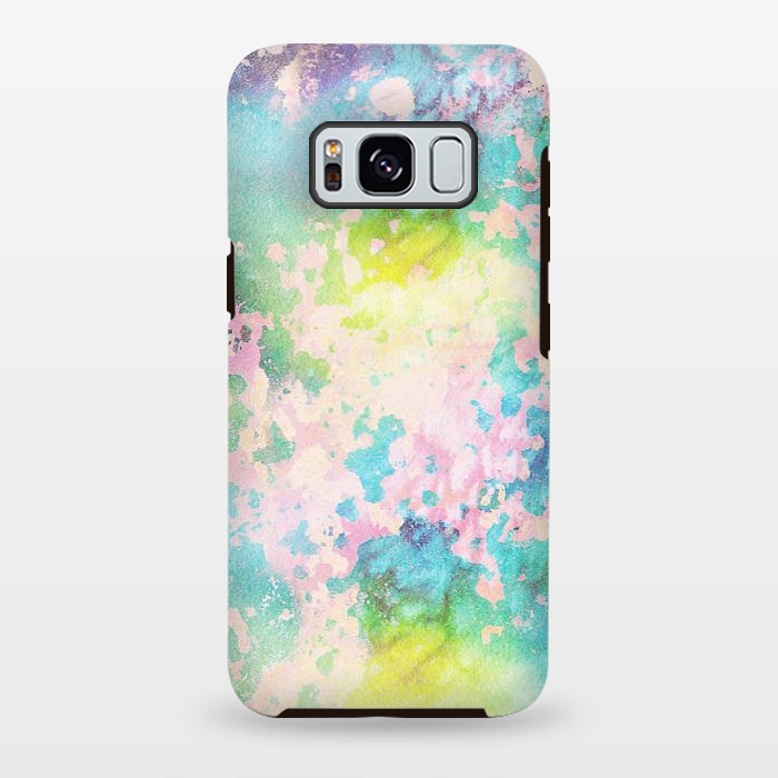 Galaxy S8 plus StrongFit Colorful watercolor painted wall by Oana 