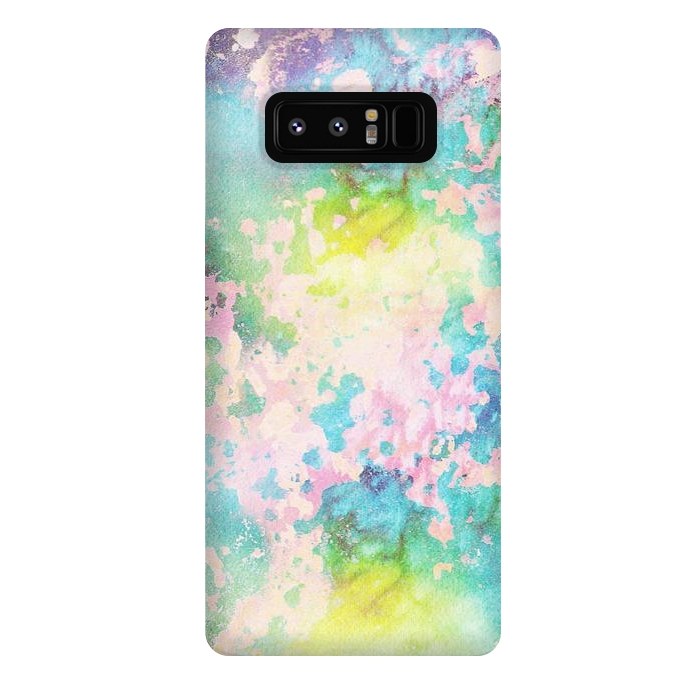 Galaxy Note 8 StrongFit Colorful watercolor painted wall by Oana 
