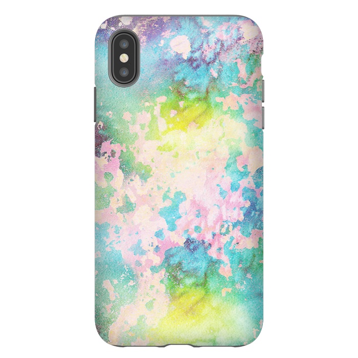 iPhone Xs Max StrongFit Colorful watercolor painted wall by Oana 