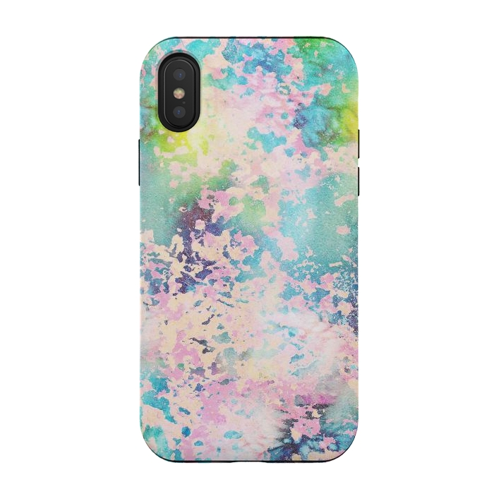 iPhone Xs / X StrongFit Colorful peeled off paint by Oana 