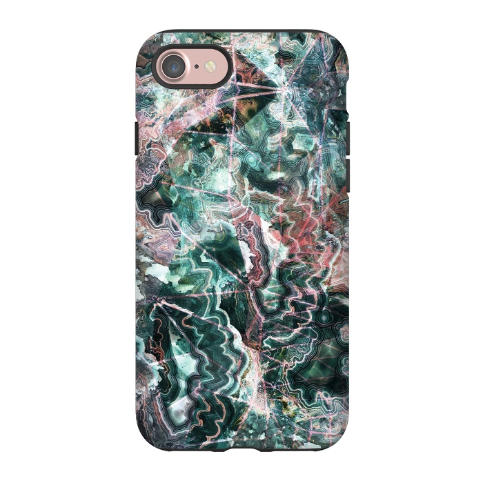 iPhone 7 StrongFit Emerald marble gemstones by Oana 