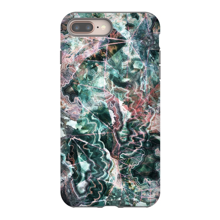 iPhone 7 plus StrongFit Emerald marble gemstones by Oana 