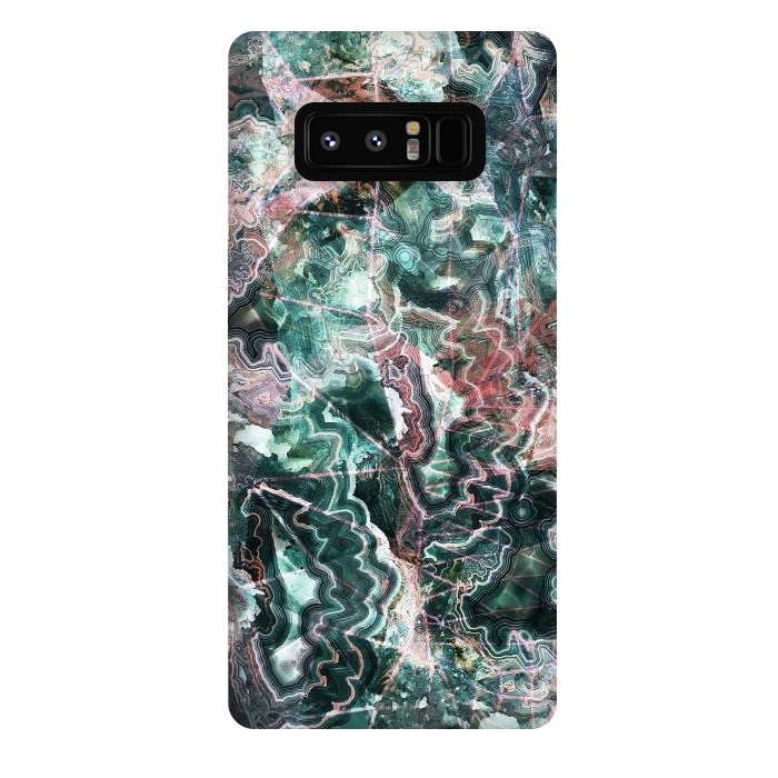Galaxy Note 8 StrongFit Emerald marble gemstones by Oana 