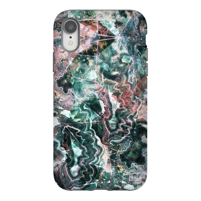 iPhone Xr StrongFit Emerald marble gemstones by Oana 