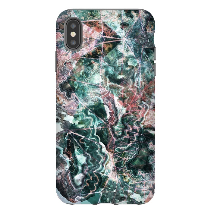 iPhone Xs Max StrongFit Emerald marble gemstones by Oana 