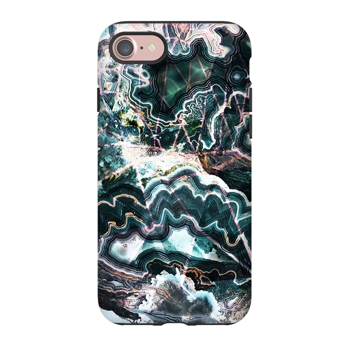 iPhone 7 StrongFit Precious emerald geode by Oana 