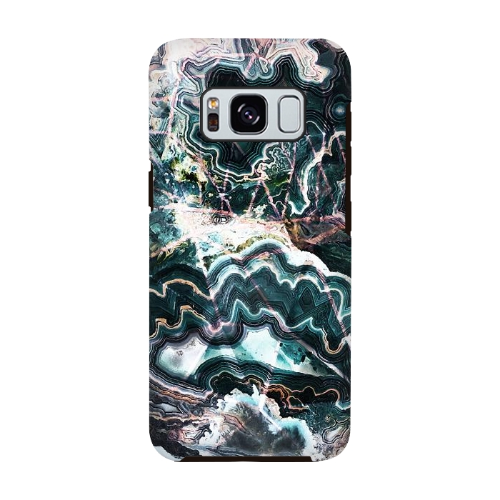 Galaxy S8 StrongFit Precious emerald geode by Oana 