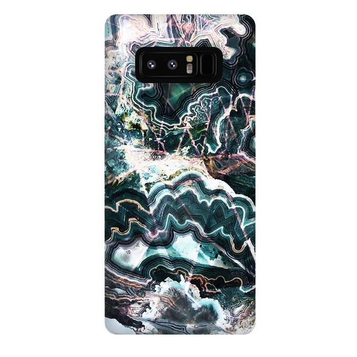 Galaxy Note 8 StrongFit Precious emerald geode by Oana 