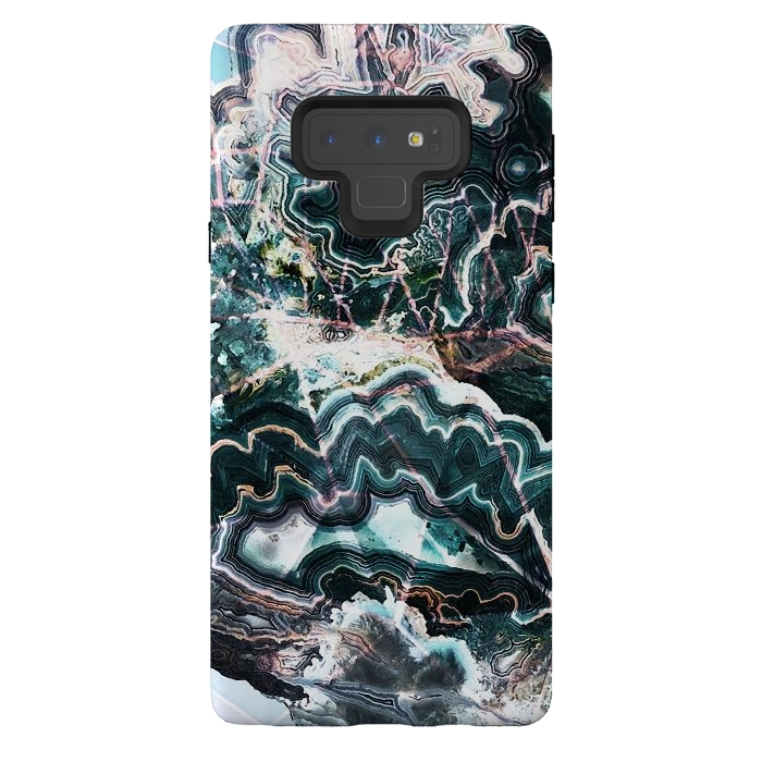 Galaxy Note 9 StrongFit Precious emerald geode by Oana 