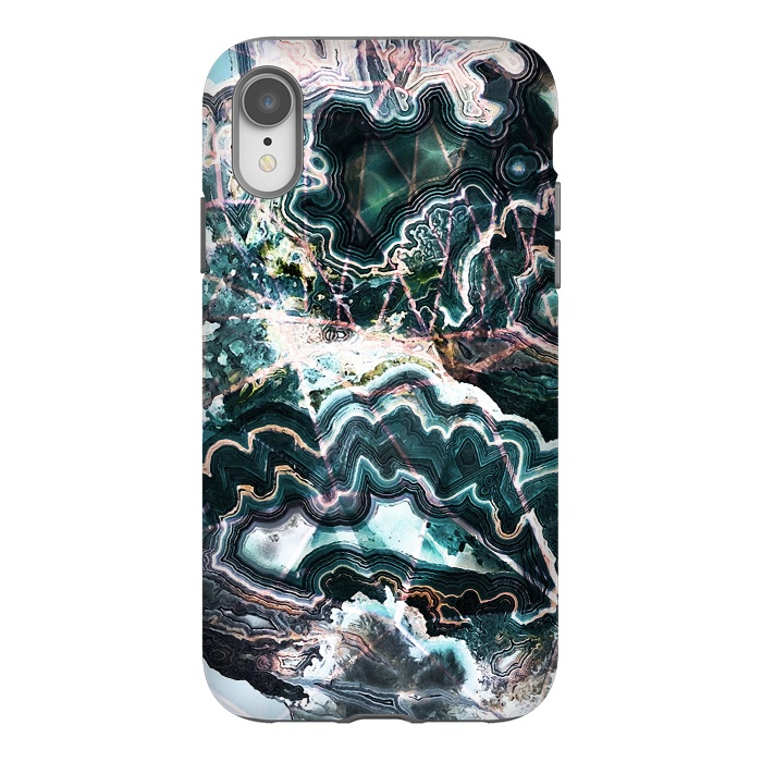 iPhone Xr StrongFit Precious emerald geode by Oana 