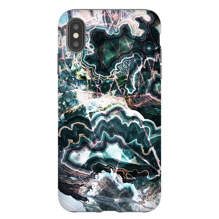 iPhone Xs Max StrongFit Precious emerald geode by Oana 