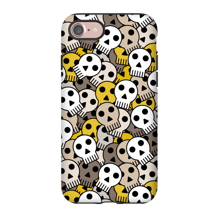 iPhone 7 StrongFit yellow skull funky  by TMSarts