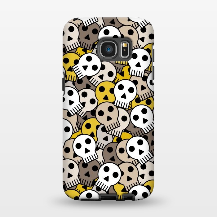 Galaxy S7 EDGE StrongFit yellow skull funky  by TMSarts