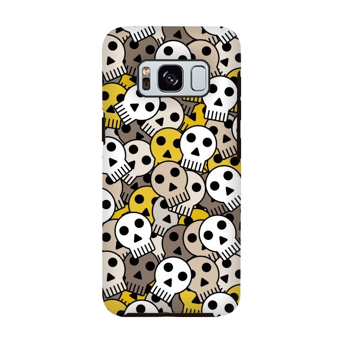 Galaxy S8 StrongFit yellow skull funky  by TMSarts