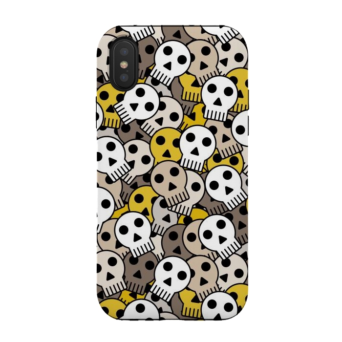 iPhone Xs / X StrongFit yellow skull funky  by TMSarts