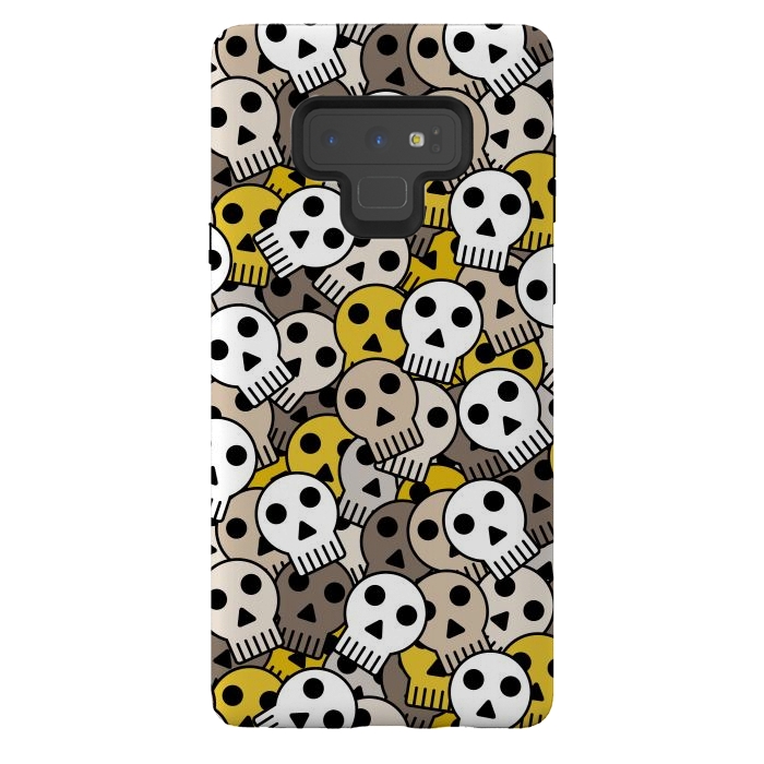 Galaxy Note 9 StrongFit yellow skull funky  by TMSarts