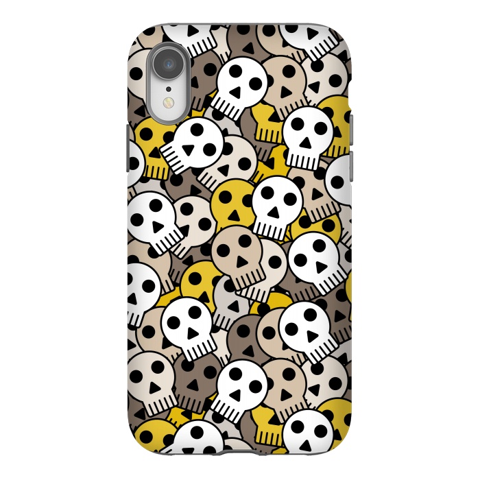 iPhone Xr StrongFit yellow skull funky  by TMSarts