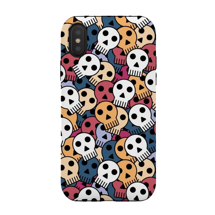iPhone Xs / X StrongFit halloween funky skulls by TMSarts