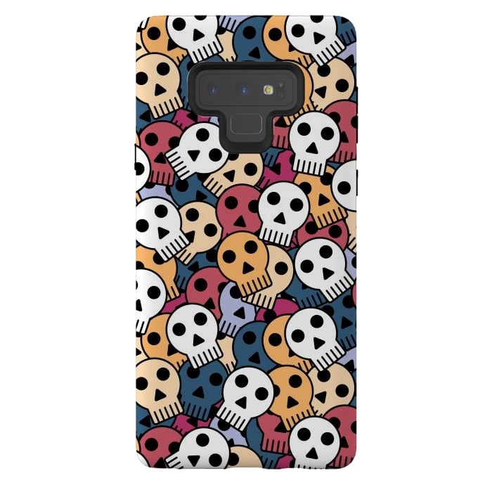 Galaxy Note 9 StrongFit halloween funky skulls by TMSarts