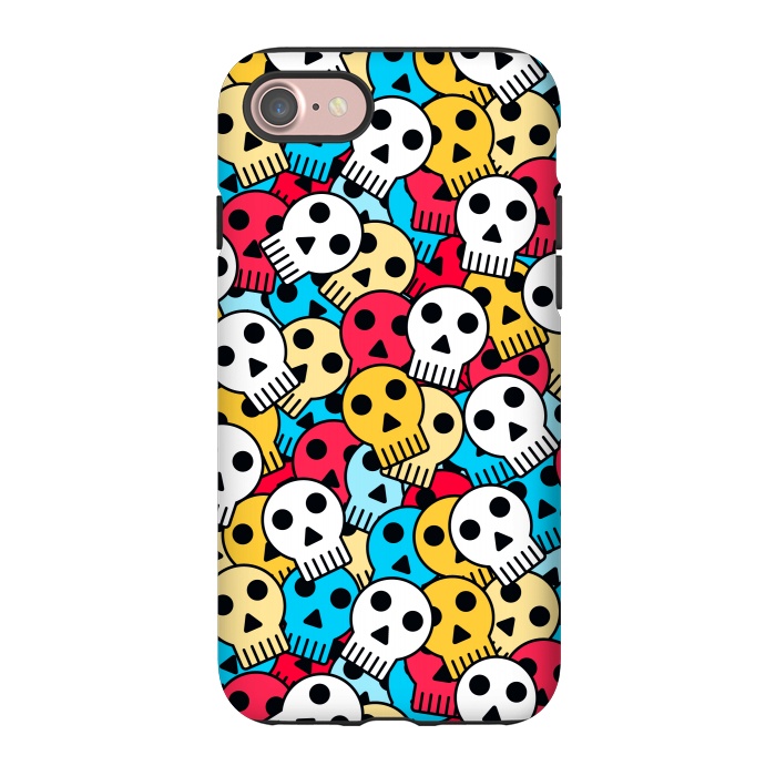 iPhone 7 StrongFit colorful halloween skulls by TMSarts