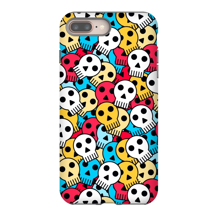iPhone 7 plus StrongFit colorful halloween skulls by TMSarts
