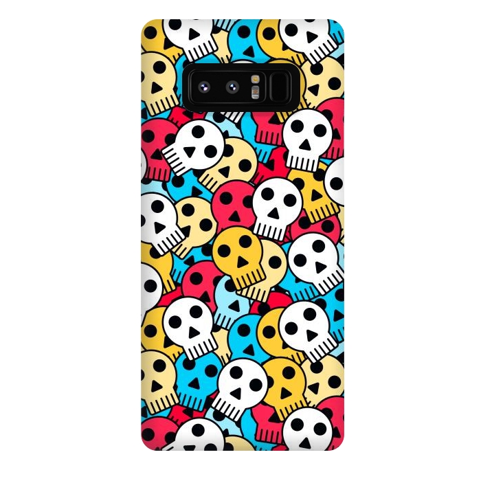 Galaxy Note 8 StrongFit colorful halloween skulls by TMSarts