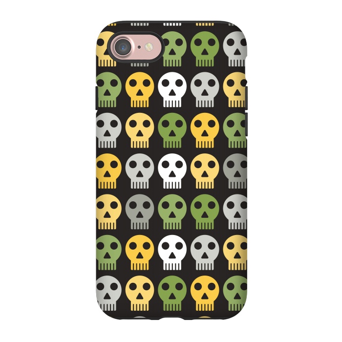 iPhone 7 StrongFit flat funky skulls by TMSarts