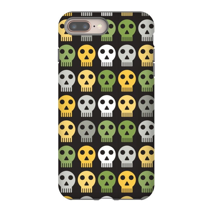 iPhone 7 plus StrongFit flat funky skulls by TMSarts