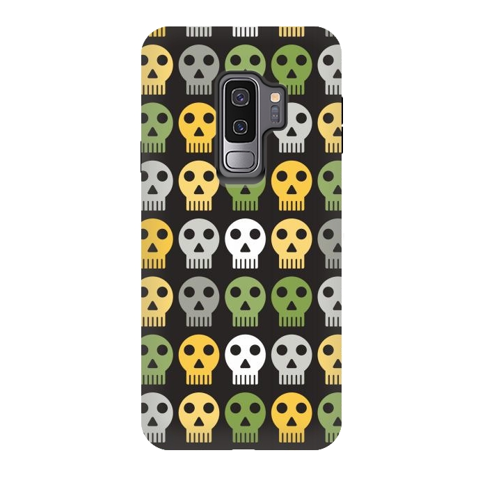 Galaxy S9 plus StrongFit flat funky skulls by TMSarts