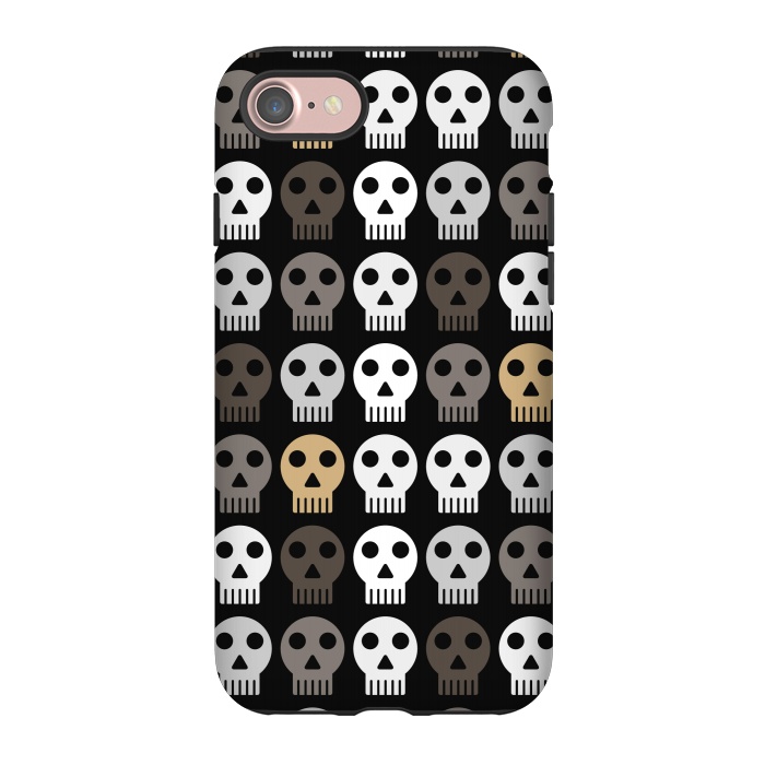 iPhone 7 StrongFit dark skulls by TMSarts