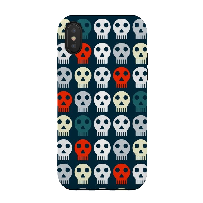 iPhone Xs / X StrongFit retro skull pattern by TMSarts