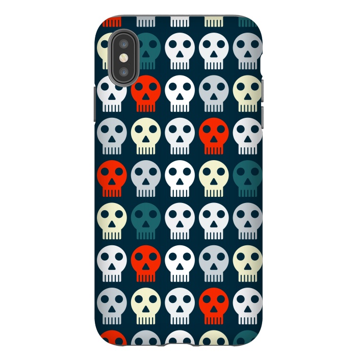 iPhone Xs Max StrongFit retro skull pattern by TMSarts
